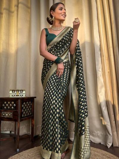 LC 108 BY SAGAR IMPEX BANARASI KHADI GEORGETTE SAREE WHOLESALER IN INDIA